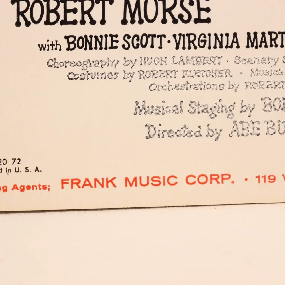 How to Succeed in Business Piano Vocal Songbook Sheet Music Score